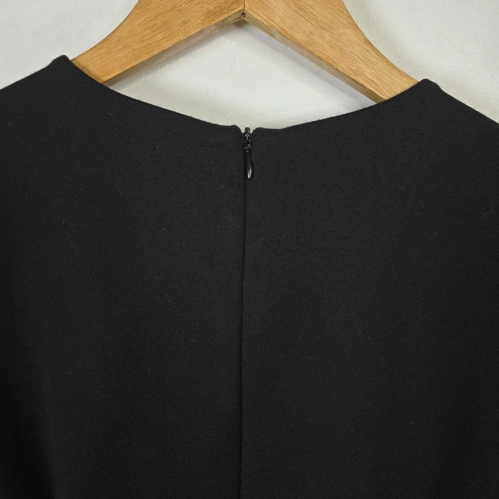 Carmen Marc Valvo Black Studded Keyhole Sheath Dress Womens Size S Sleeveless